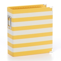Εικόνα του Simple Stories Sn@p! Striped Designer Binder 6"X8" - Yellow Stripe