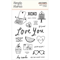 Picture of Simple Stories Clear Stamps Set – Happy Hearts, 19pcs 
