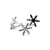 Picture of Creative Impressions Mini Painted Metal Paper Fasteners 19mm - Snowflakes, Silver