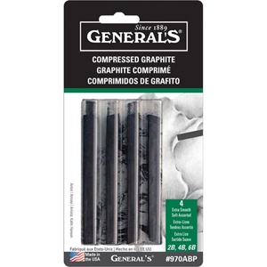 Picture of General's Compressed Graphite Sticks Ράβδοι Γραφίτη - Μαύρο