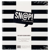 Εικόνα του Simple Stories Sn@p! Striped Designer Άλμπουμ 6"X8" - Black Stripe