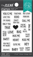 Picture of Hero Arts Poly Clear Stamp Set – V-Day Mini Messages, 30pcs