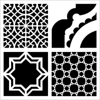 Εικόνα του Crafter's Workshop Στένσιλ 6"X6" - Marrakesh Tiles 