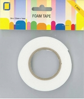 Εικόνα του JEJE Double Sided Foam Tape 1mm - Διαστατική Ταινία Διπλής Όψης Λευκή, 2m
