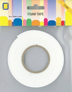 Picture of JEJE Double Sided Foam Tape 2mm x 2m - White