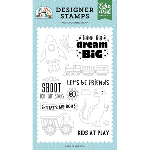 Picture of Echo Park Clear Stamps - Play All Day Boy, Think Big, Dream Big