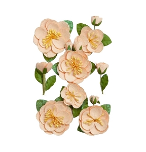 Picture of Prima Marketing Mulberry Paper Flowers Peach Tea by Frank Garcia - Iced Tea