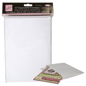 Picture of Docrafts Anita's Expandable Envelopes A5 - White