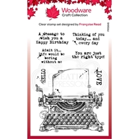Εικόνα του Woodware Σετ Διάφανες Σφραγίδες - Vintage Typewriter