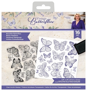 Picture of Crafter's Companion Vintage Butterflies Διάφανες Σφραγίδες - Beautiful Butterflies