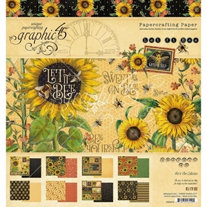 Picture of Graphic 45 Double-Sided Paper Pad 8"X8" - Let It Bee