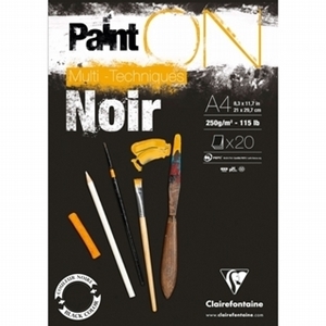 Picture of Clairefontaine Μπλοκ Ζωγραφικής PaintOn Multi-Technique Pad -  Noir A4