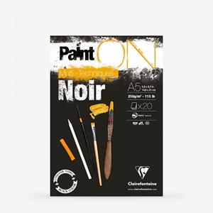 Picture of Clairefontaine Μπλοκ Ζωγραφικής PaintOn Multi-Technique Pad - Noir A5