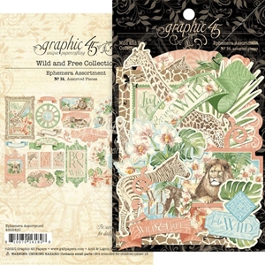 Picture of Graphic 45 Cardstock Εφέμερα - Wild & Free, No 34 Assorted Pieces