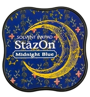 Εικόνα του Stazon Midi Ink Pad - Μόνιμο Μελάνι για μη Πορώδεις Επιφάνειες, Midnight Blue