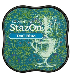 Picture of Stazon Midi Ink Pad - Μόνιμο Μελάνι για μη Πορώδεις Επιφάνειες, Teal Blue
