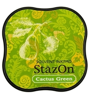 Εικόνα του Stazon Midi Ink Pad - Μόνιμο Μελάνι για μη Πορώδεις Επιφάνειες, Cactus Green