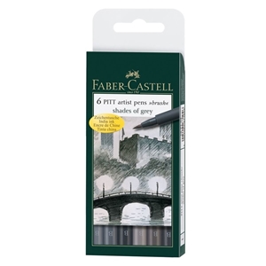 Picture of Faber-Castell Μαρκαδόροι Pitt Artist Pen Brush - Shades Of Grey 