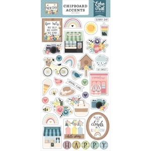 Picture of Echo Park Chipboard Stickers 6"X13" - New Day, Accents
