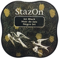 Εικόνα του Stazon Midi Ink Pad - Μόνιμο Μελάνι για μη Πορώδεις Επιφάνειες, Jet Black