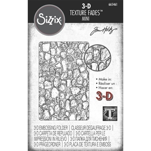 Picture of Sizzix 3D Texture Fades Embossing Folder By Tim Holtz - Mini Cobblestone