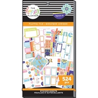 Εικόνα του Happy Planner Sticker Value Pack Μπλοκ με Αυτοκόλλητα - Playful Tile, 524τεμ.