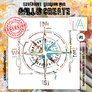 Picture of Aall and Create Στένσιλ 6"X6" - Compass