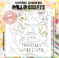 Εικόνα του Aall and Create Στένσιλ 6"X6" - Adventure Map