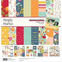 Εικόνα του Simple Stories Συλλογή Χαρτιών Scrapbooking Διπλής Όψης 12"X12" - Summer Lovin