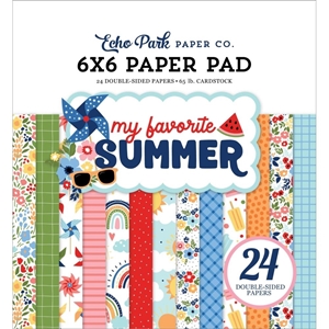 Picture of Echo Park Double-Sided Paper Pad 6"X6" - My Favorite Summer