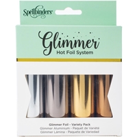 Εικόνα του Spellbinders Glimmer Foil Variety Pack - Ρολά Θερμικού Foil Χρυσοτυπίας, Essential Metallics, 4τεμ.