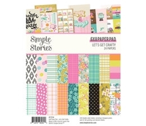 Picture of Simple Stories Double-Sided Paper Pad 6"X8" - Let's Get Crafty