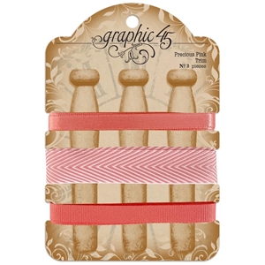 Picture of Graphic 45 Staples Embellishment Trim - Διακοσμητικές Κορδέλες, Precious Pink