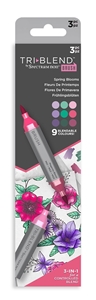 Picture of Spectrum Noir TriBlend Brush Markers - Μαρκαδόροι Οινοπνεύματος 3 σε 1 - Spring Blooms 3 τεμ 