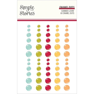 Picture of Simple Stories Adhesive Enamel Dots - Summer Lovin