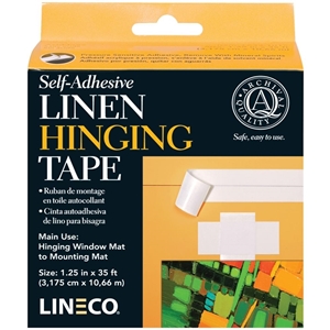 Picture of Lineco Self-Adhesive Linen Hinging Tape Λινή Αυτοκόλλητη Ταινία - Λευκή