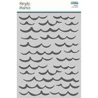 Εικόνα του Simple Stories Στένσιλ 6"X8" - Vintage Seas, Waves