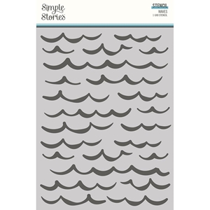 Picture of Simple Stories Στένσιλ 6"X8" - Vintage Seas, Waves