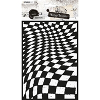 Εικόνα του Studio Light Στένσιλ 6"x8" - Νο.117 Vintage Treasures, Mask Checkered 