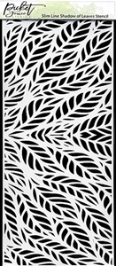 Picture of Picket Fence Studios Slimline Στένσιλ  4"X10" - Shadow of Leaves