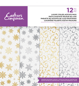 Picture of Crafter's Companion Luxury Foiled Acetate Pack 12"x12" - Gold & Silver 