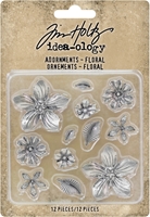 Εικόνα του Tim Holtz Idea-Ology Adornments - Μεταλλικά Διακοσμητικά Floral