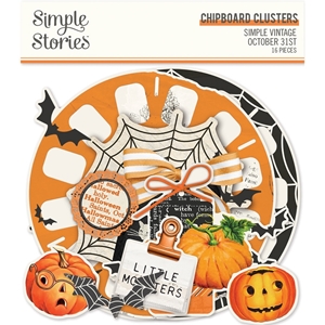 Picture of Simple Stories Chipboard Clusters - Simple Vintage October 31st