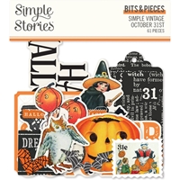 Εικόνα του Simple Stories Bits & Pieces Διακοσμητικά Die Cuts - Simple Vintage October 31st