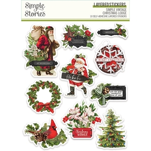 Picture of Simple Stories Layered Αυτοκόλλητα - Simple Vintage Christmas Lodge
