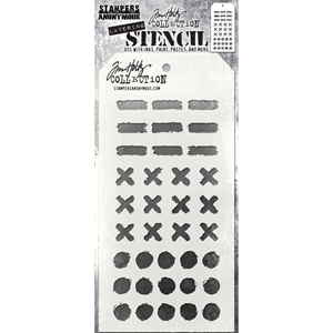 Picture of Stampers Anonymous Tim Holtz Layered Stencil 4"X8.5" - Markings