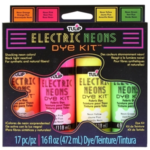 Picture of Tulip Dye Kit Σετ Βαφής για Ύφασμα - Electric Neons, 17τεμ