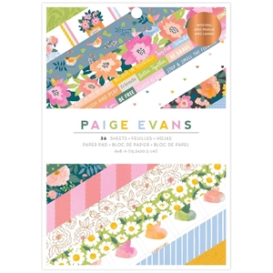Picture of American Crafts Paige Evans Single-Sided Paper Pad 6" x 8" - Garden Shoppe