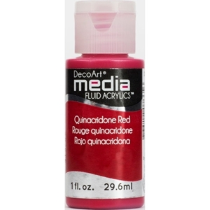 Picture of DecoArt Media Fluid Acrylics Ακρυλικό Χρώμα 29ml - Quinacridone Red