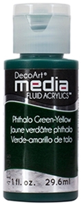 Picture of DecoArt Media Fluid Acrylics Ακρυλικό Χρώμα 29ml - Phthalo Green-Yellow